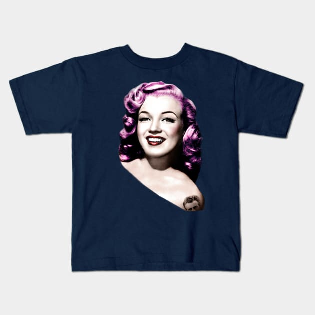Rockabilly Marilyn Kids T-Shirt by tamsinlucie